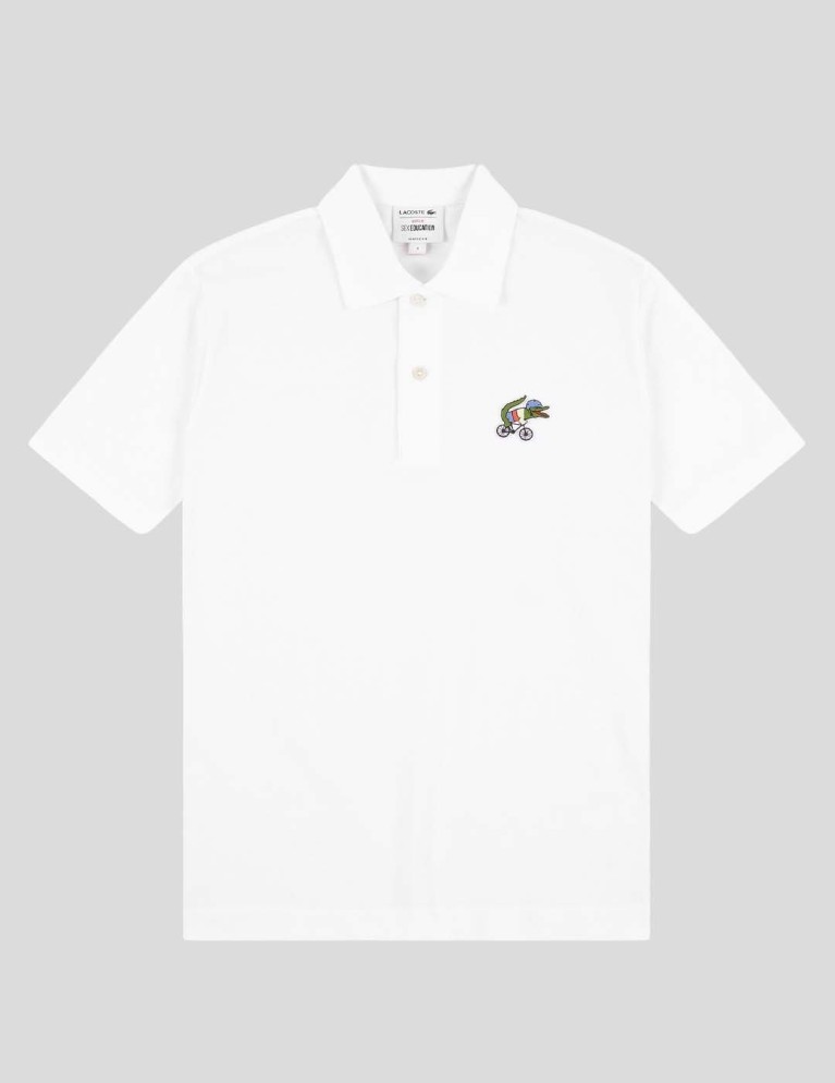 T-shirt LACOSTE x netflix polo sex education blanc